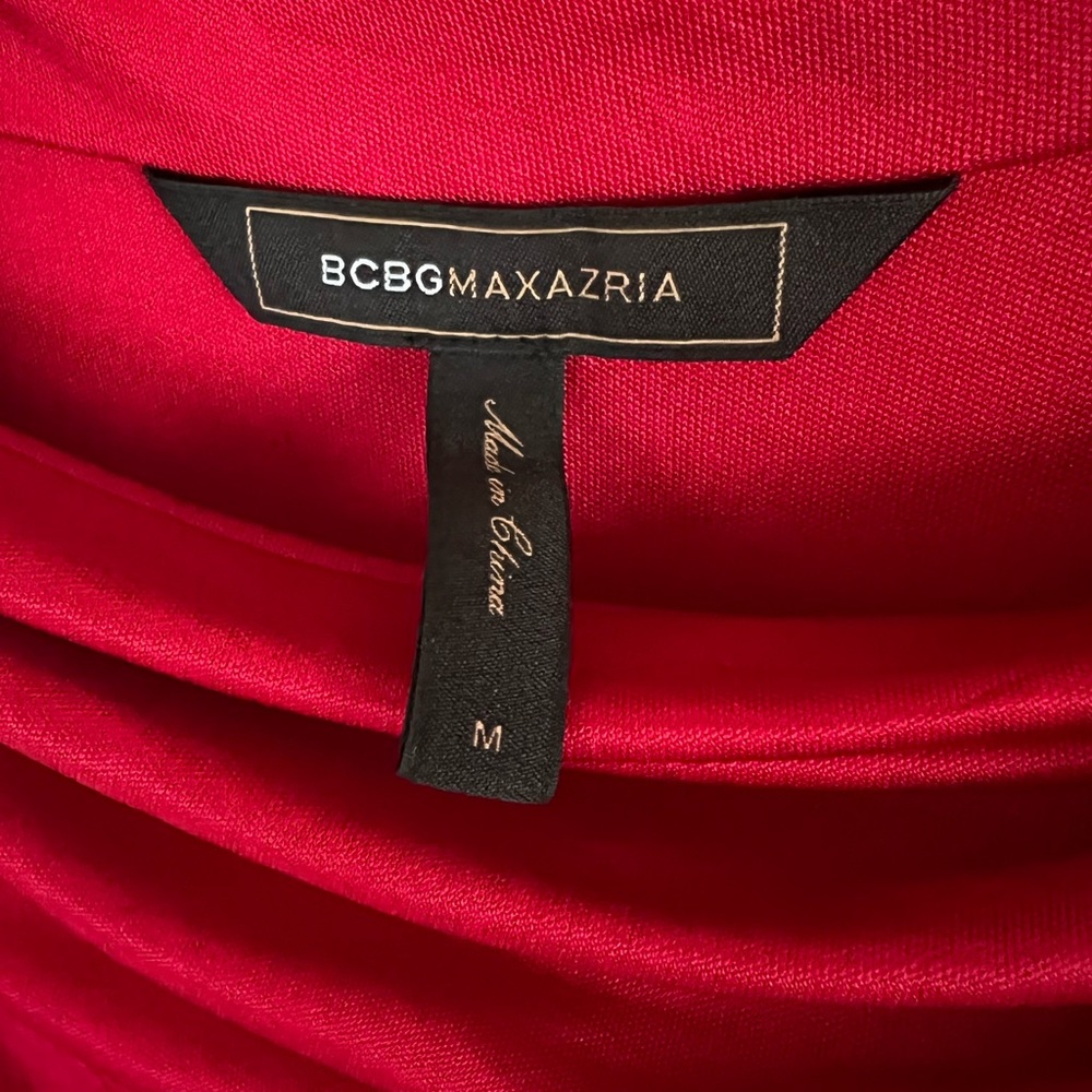 BCBG MAX AZRIA RED & BLACK DRESS SLEEVELESS (pre-owned) MEDIUM